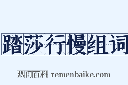 踏莎行慢组词是什么意思的图片